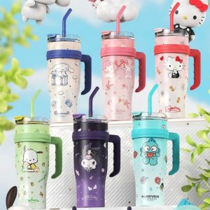 25.4 Fl Oz/750 Ml Stainless Steel Thermos Coffee Tea Mug With Lid And Straw