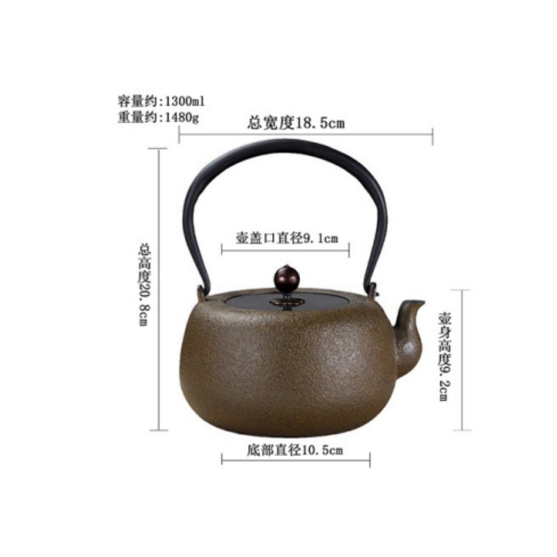 40.6 Fl Oz Traditional Handmade Vintage Old Black Iron Tea Kettle For Sale 40.6 Fl Oz Traditional Handmade Vintage Old Black Iron Tea Kettle For Sale