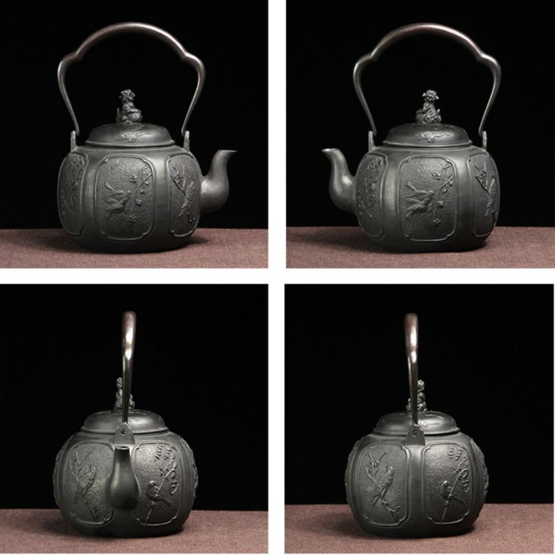 40.6 Fl Oz Traditional Handmade Vintage Old Black Iron Tea Kettle For Sale 40.6 Fl Oz Traditional Handmade Vintage Old Black Iron Tea Kettle For Sale