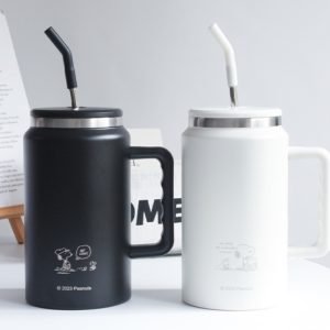 42.3 Fl Oz/1250 Ml Gradient Color Large Tumbler Cup Stainless With Portable Handle And Straw