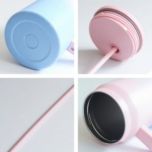 42.3 Fl Oz/1250 Ml Gradient Color Large Tumbler Cup Stainless With Portable Handle And Straw