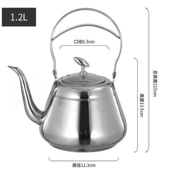 50.7 Fl Oz/1500 Ml Best Red And Yellow Vintage Stainless Steel Gooseneck Teapots With Infuser