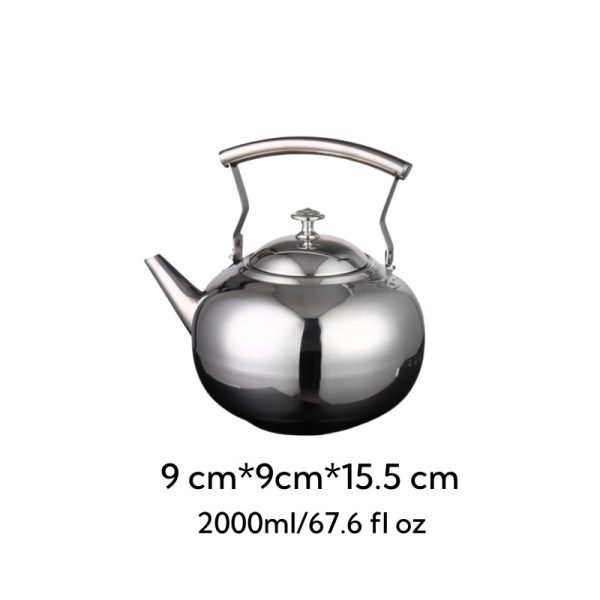 67.6 Fl Oz/2000 Ml Large Vintage Stainless Steel Tea And Coffee Teapot With Infuser For Stove