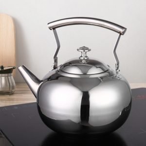 67.6 Fl Oz/2000 Ml Large Vintage Stainless Steel Tea And Coffee Teapot With Infuser For Stove