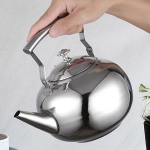 67.6 Fl Oz/2000 Ml Large Vintage Stainless Steel Tea And Coffee Teapot With Infuser For Stove