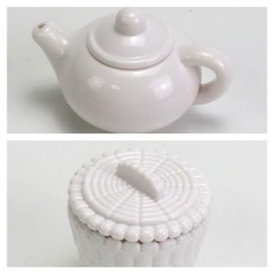 3 Pcs/set Vintage Plastic Dollhouse Miniature Tea Set For Kids