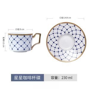 6.8 Fl Oz/200 Ml Vintage Elegant Hand Painted Flower Bone China Porcelain Tea Cups And Saucers Set Of 4