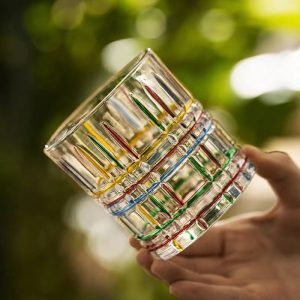 15.2 Fl Oz/450 Ml Transparent Glass Tea Mug With Purple Clay Infuser And Handle