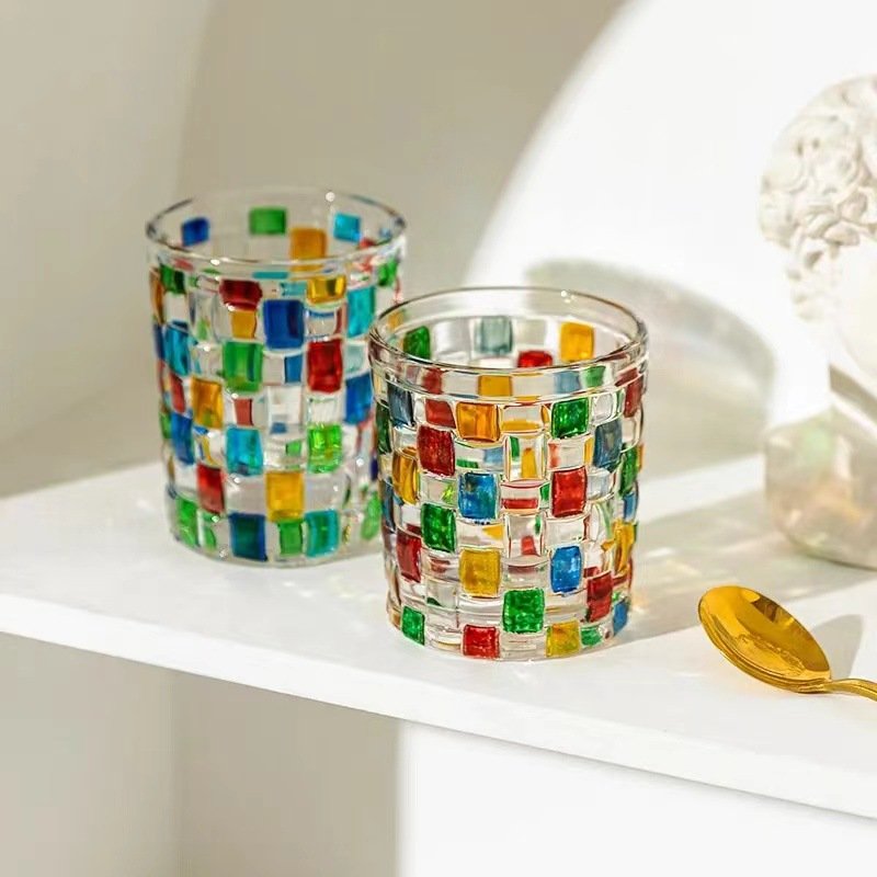 15.2 Fl Oz/450 Ml Transparent Glass Tea Mug With Purple Clay Infuser And Handle 15.2 Fl Oz/450 Ml Transparent Glass Tea Mug With Purple Clay Infuser And Handle