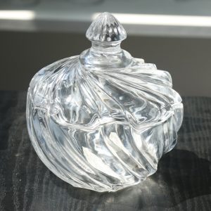 Antique Spiral Grain Gift Chocolate Funny Decorative Glass Candy Display Jar Ideas With Lids