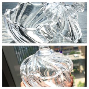 Antique Spiral Grain Gift Chocolate Funny Decorative Glass Candy Display Jar Ideas With Lids