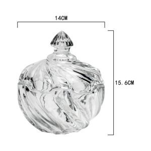 Antique Spiral Grain Gift Chocolate Funny Decorative Glass Candy Display Jar Ideas With Lids