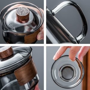 Beauty Clear Gray Color Heat Resistant Glass Set