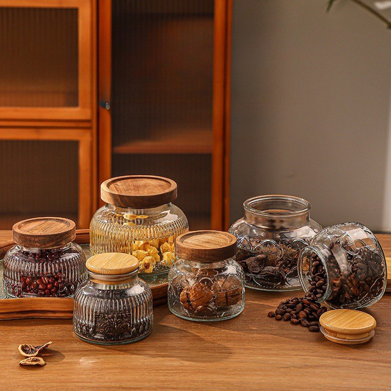 Big Vintage Relievo Glass Mason Candy Buffet Decorative Candy Table Jars In Bulk With Lid For Party