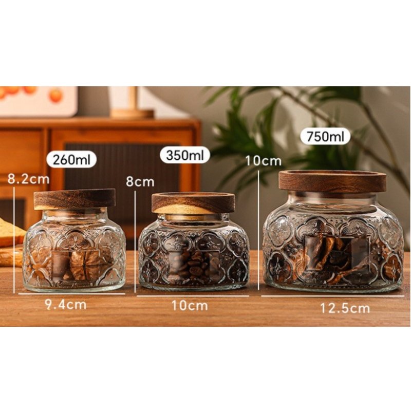 Big Vintage Relievo Glass Mason Candy Buffet Decorative Candy Table Jars In Bulk With Lid For Party