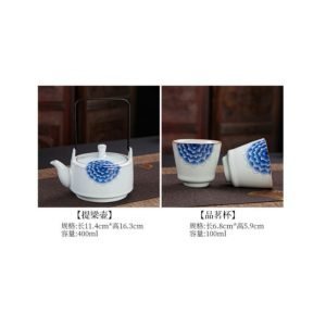 Black Pottery Handmade Valuable Japanese Tea Service Set