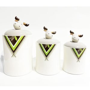 Cartoon Cute Calf Ceramic Holiday Candy Display Jars In Bulk With Lids Candy Buffet