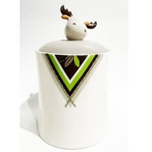 Cartoon Cute Calf Ceramic Holiday Candy Display Jars In Bulk With Lids Candy Buffet