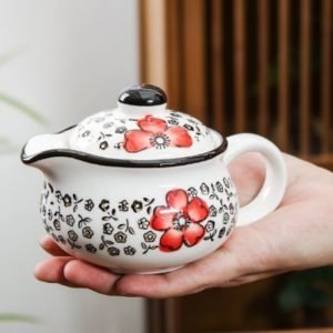 Ceramic Hand Painted Colorful Traditional Japanese Blossom Tea Set