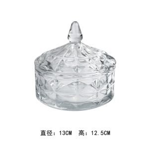 Clear Bulk Glass Christmas Personalized Display Candy Buffet Bandy Jars With Lids For Party