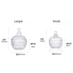 Crown Vintage Glass Decorative Christmas Dollar Tree Candy Jars With Lid