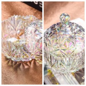 Crown Vintage Glass Decorative Christmas Dollar Tree Candy Jars With Lid