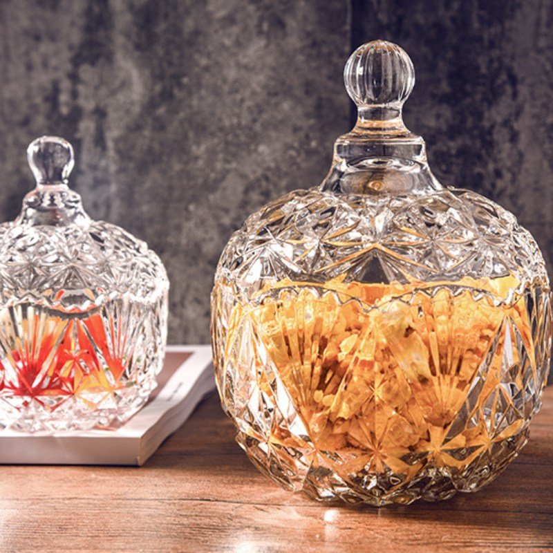 Crown Vintage Glass Decorative Christmas Dollar Tree Candy Jars With Lid Crown Vintage Glass Decorative Christmas Dollar Tree Candy Jars With Lid