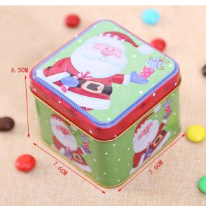 Cute Mini Square Christmas Clear Candy Buffet Favor Jars Bulk With Lids For Party