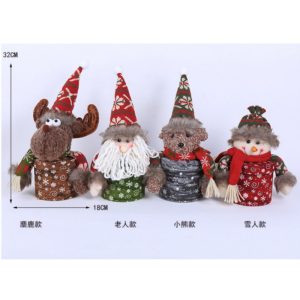 Decorative Christmas Doll Gift Candy Bar Display Jars In Bulk For Candy Table With Lids