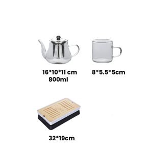 Elegant Transparent Heat Resistant Loose Leaf Glass Tea Set