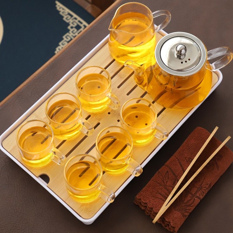 Elegant Transparent Heat Resistant Loose Leaf Glass Tea Set Elegant Transparent Heat Resistant Loose Leaf Glass Tea Set
