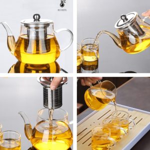Elegant Transparent Heat Resistant Loose Leaf Glass Tea Set
