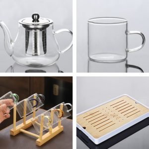 Elegant Transparent Heat Resistant Loose Leaf Glass Tea Set