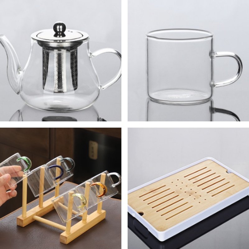 Elegant Transparent Heat Resistant Loose Leaf Glass Tea Set Elegant Transparent Heat Resistant Loose Leaf Glass Tea Set