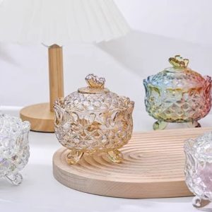 European Style Butterfly Glass Crystal Ideas For Candy Jars With Lids