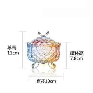 European Style Butterfly Glass Crystal Ideas For Candy Jars With Lids