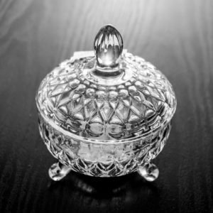 Vintage Triped Ideas For Clear Glass Candy Table Jars With Lids