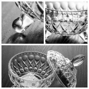 Vintage Triped Ideas For Clear Glass Candy Table Jars With Lids