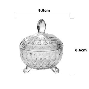 Vintage Triped Ideas For Clear Glass Candy Table Jars With Lids