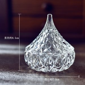 Funny Mini Pine Nut Glass Crystal Candy Jar Decorations With Lid