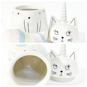 Funny Modern Cat-shaped Holiday Gift Candy Buffet Jars With Personalized Lids
