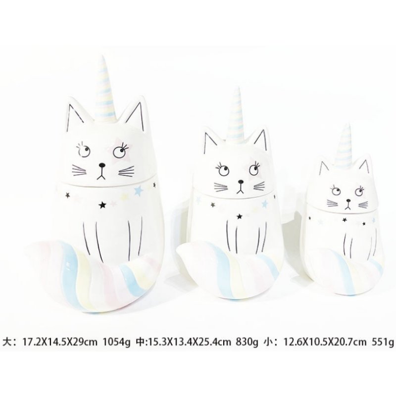 Funny Modern Cat-shaped Holiday Gift Candy Buffet Jars With Personalized Lids Funny Modern Cat-shaped Holiday Gift Candy Buffet Jars With Personalized Lids