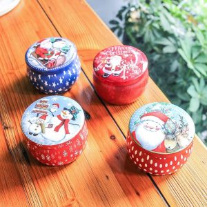 Funny Personalized Christmas Mini Cute Decorated Bulk Candy Jars For Dessert Table With Lids