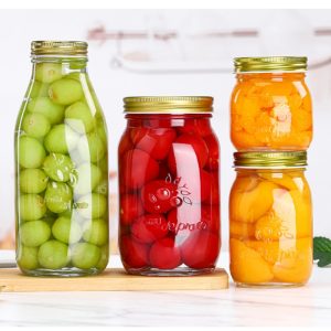 Funny Relievo Round For Cute Christmas Halloween Mason Candy Jars With Gold And Silver Lids