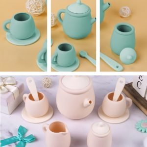 Cute Colorful Wood Afternoon Childs Tea Party Sets For Kids And Girls
