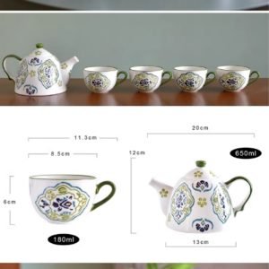Hand Painted Flower Antique Porcelain Japanese Tea Set