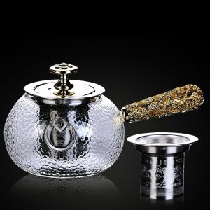 Transparent Clear Glass Heat Resistant Tea Set For Blooming Tea