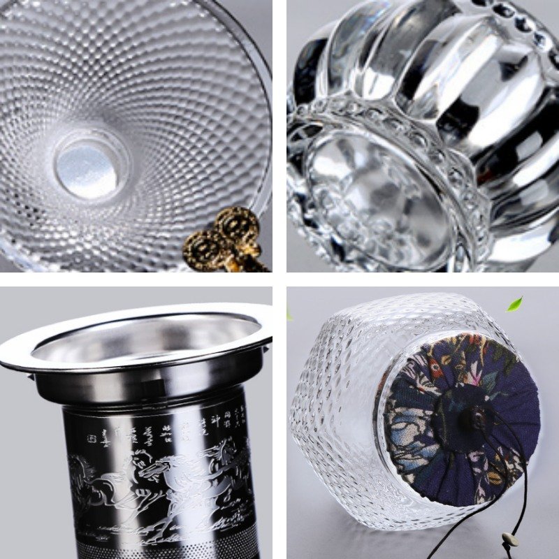 Transparent Clear Glass Heat Resistant Tea Set For Blooming Tea Transparent Clear Glass Heat Resistant Tea Set For Blooming Tea
