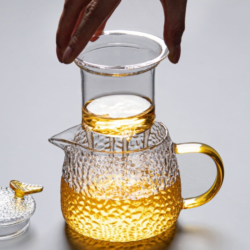 High Borosilicate Heat Resistant Hammered Crystal Glass Tea Set High Borosilicate Heat Resistant Hammered Crystal Glass Tea Set