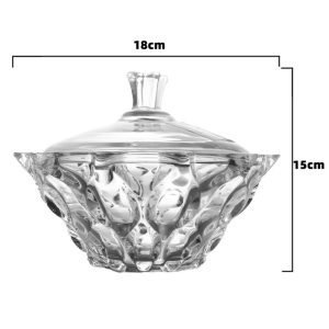 Large Crystal Glass Hard Fruit Candy Jar Display Gift Ideas With Lid For Party